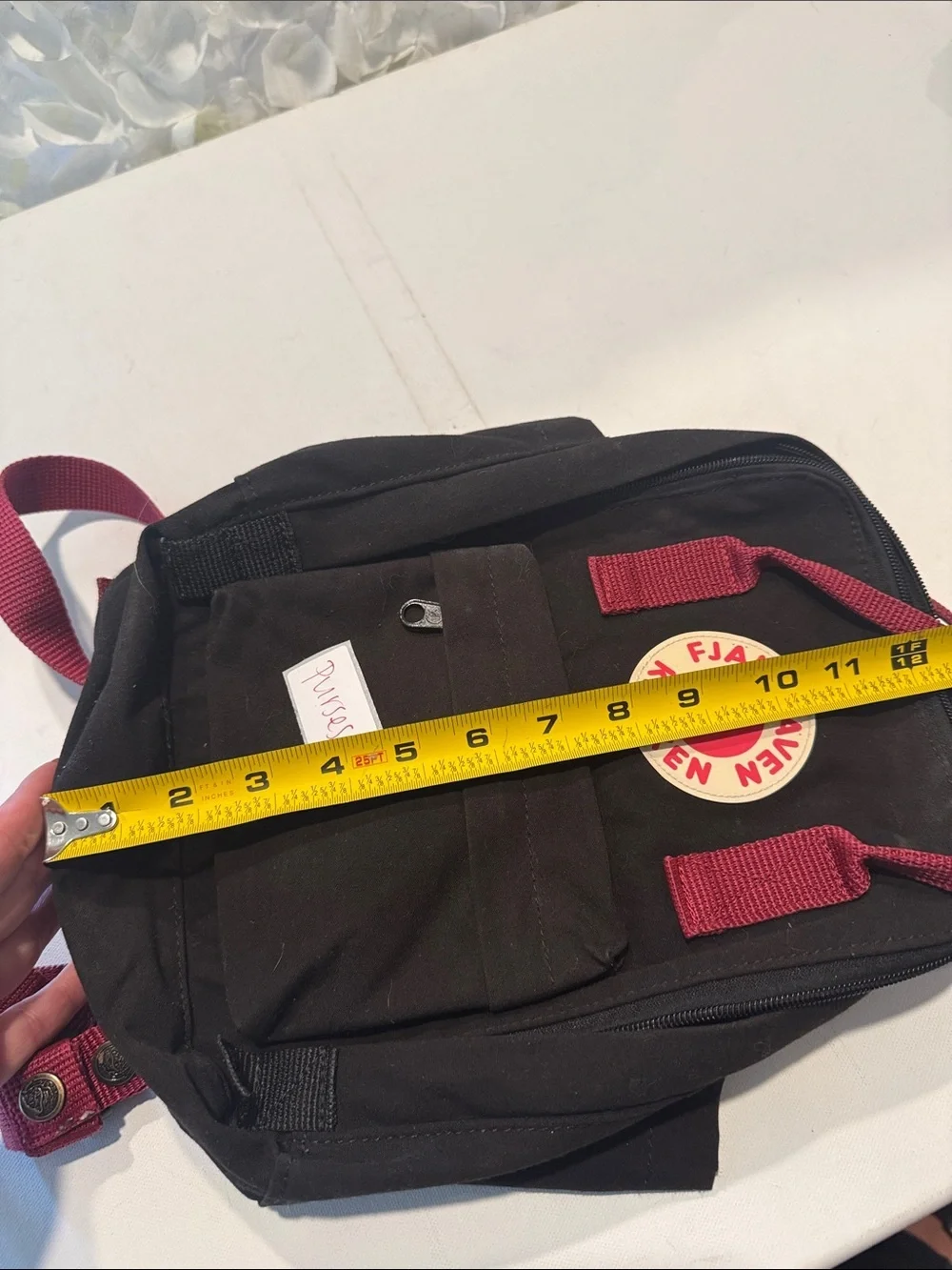 Kånken Mini Backpack - Black with Red Accents